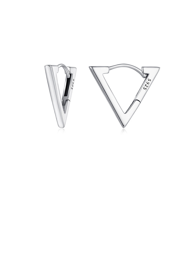925 Sterling Silver Simple Personalized Triangular Geometric Earrings