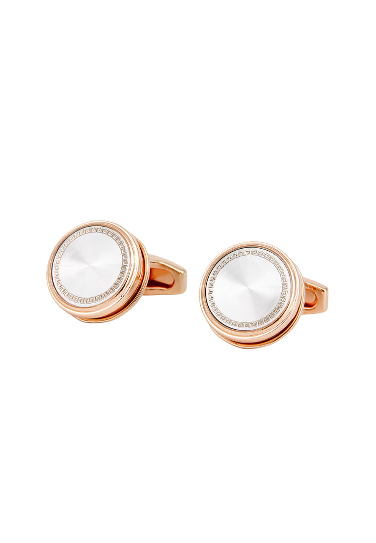Men's Cufflinks High Quality Round Rose Gold Shirt Cuff Nail