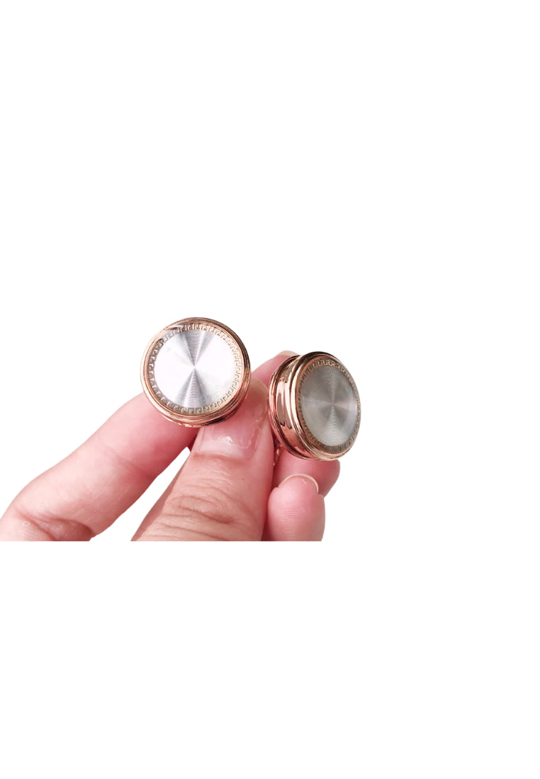 Men's Cufflinks High Quality Round Rose Gold Shirt Cuff Nail