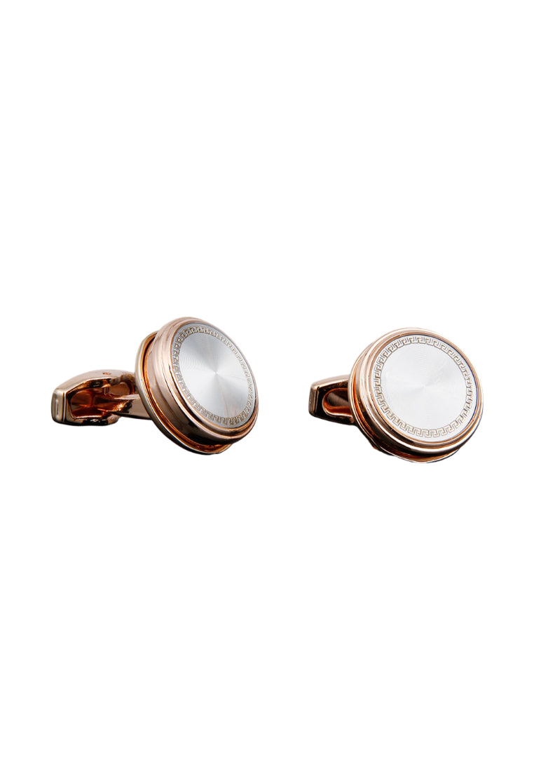 Men's Cufflinks High Quality Round Rose Gold Shirt Cuff Nail