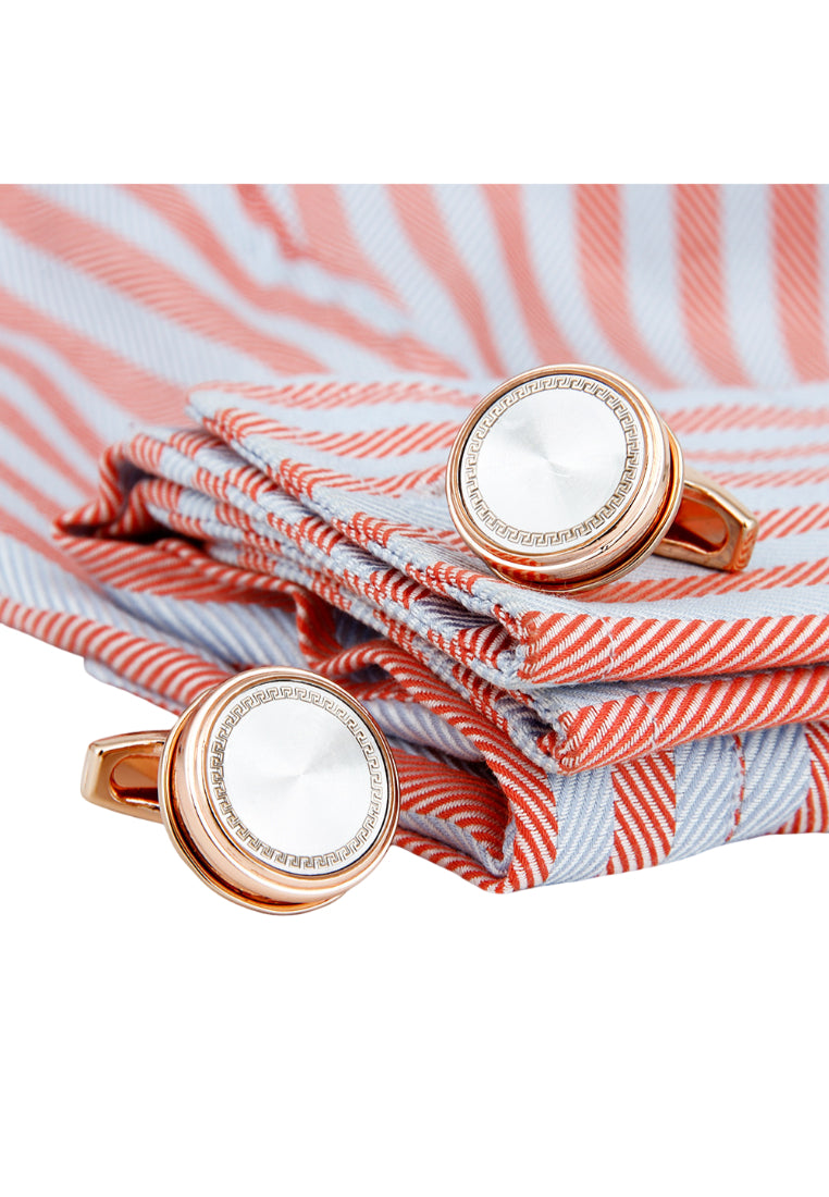 Men's Cufflinks High Quality Round Rose Gold Shirt Cuff Nail