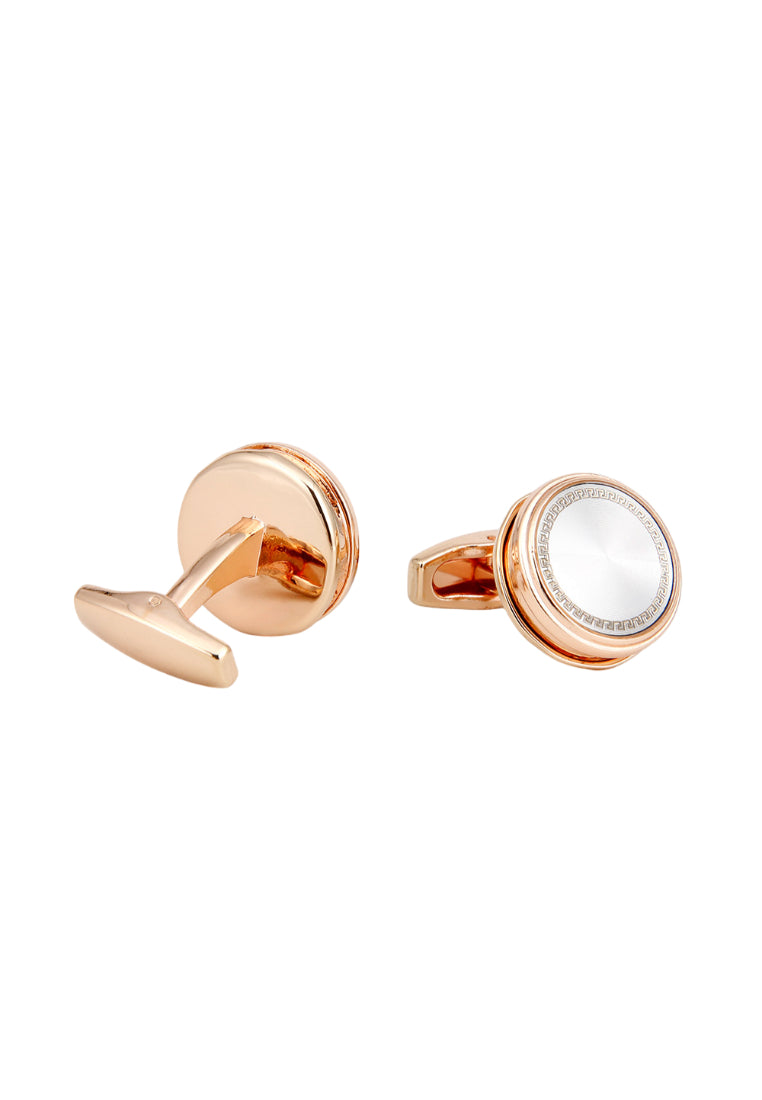 Men's Cufflinks High Quality Round Rose Gold Shirt Cuff Nail