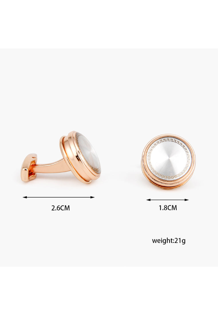Men's Cufflinks High Quality Round Rose Gold Shirt Cuff Nail