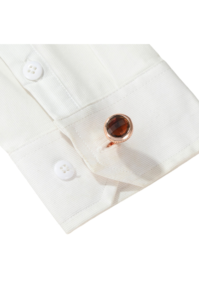 Men's Cufflinks Round Gold Silver Rose Gold Selection Casual Shirt Sleeve Nail