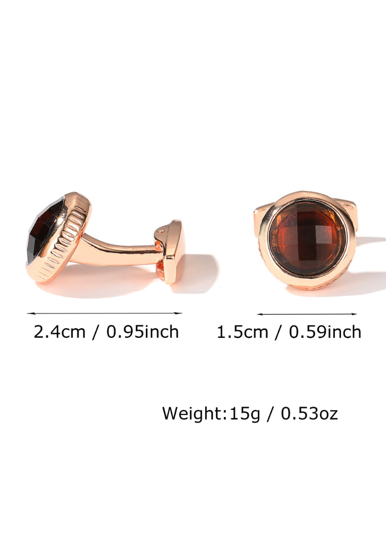 Men's Cufflinks Round Gold Silver Rose Gold Selection Casual Shirt Sleeve Nail