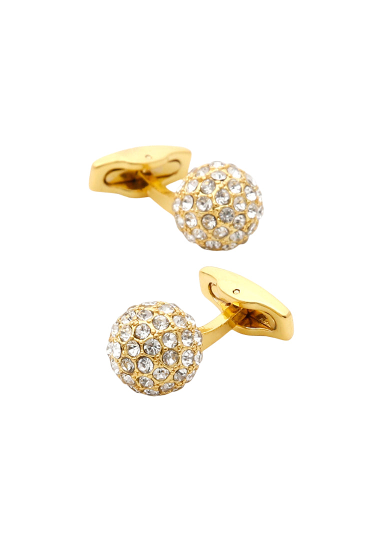 Men's Cufflinks High Quality Light Luxury Rhinestone Gold Silver Color Selection Spherical Shirt Sleeve Nail