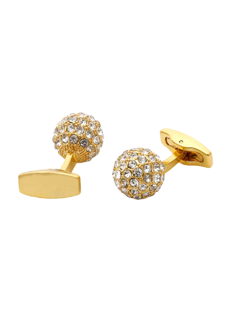 Men's Cufflinks High Quality Light Luxury Rhinestone Gold Silver Color Selection Spherical Shirt Sleeve Nail