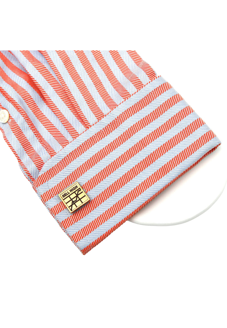 Men's Cufflinks Personalized Stock Index Square Gold Shirt Sleeve Nail Button