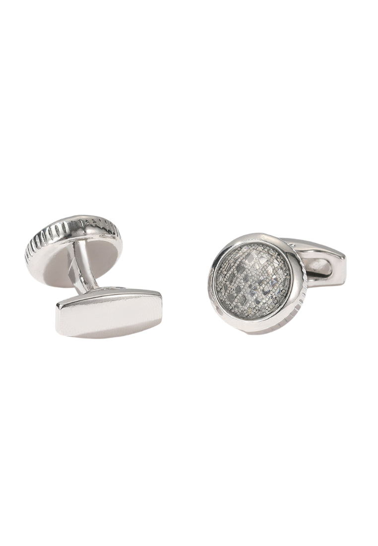Men's Cufflinks Round Silver Color Casual Shirt Sleeve Nails