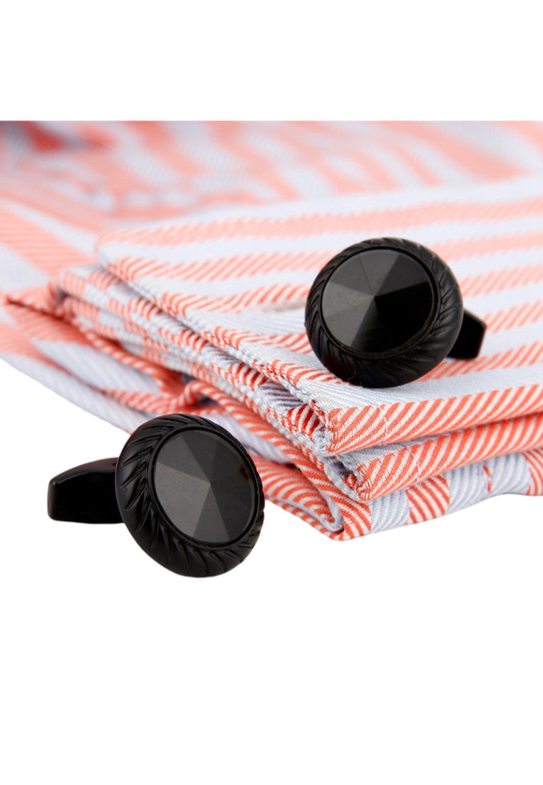 Men's Cufflinks High Quality Simple Cool Sand Black Round Shirt Button Accessories