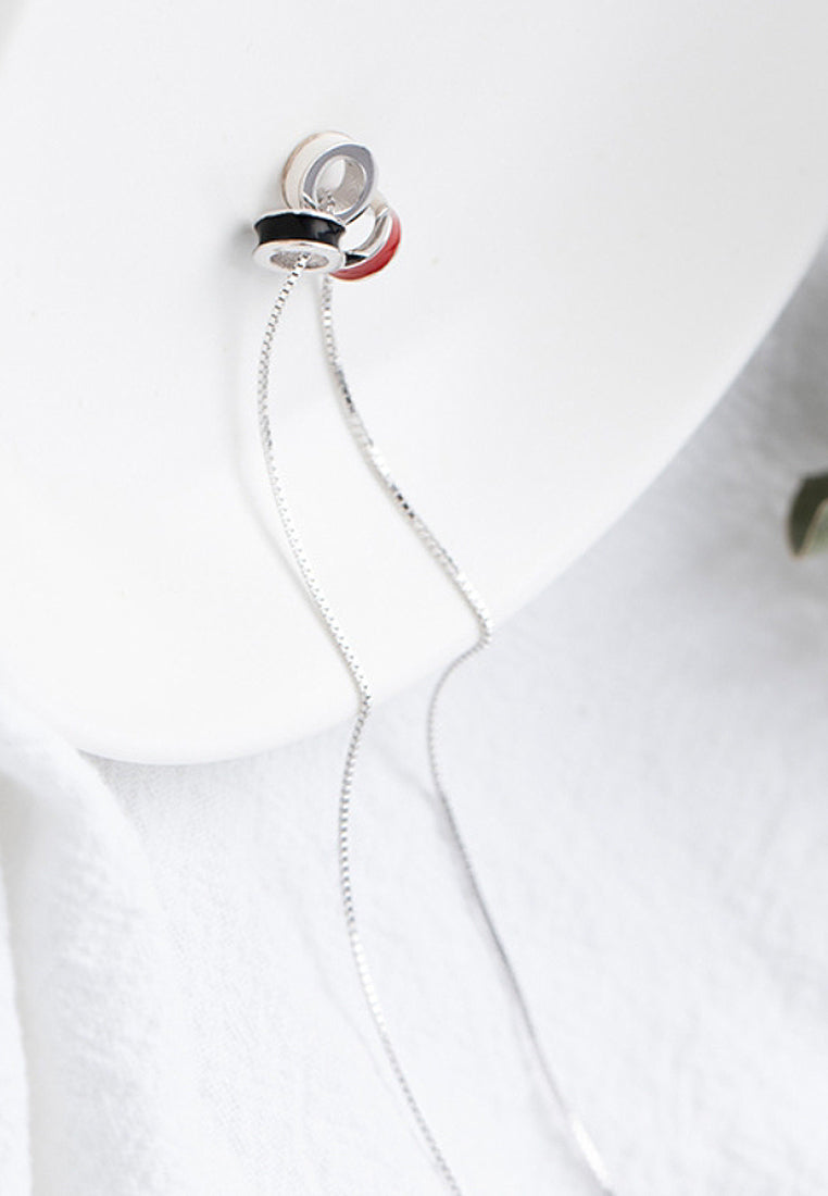 Simple Three -Color Circle Pendant Necklace