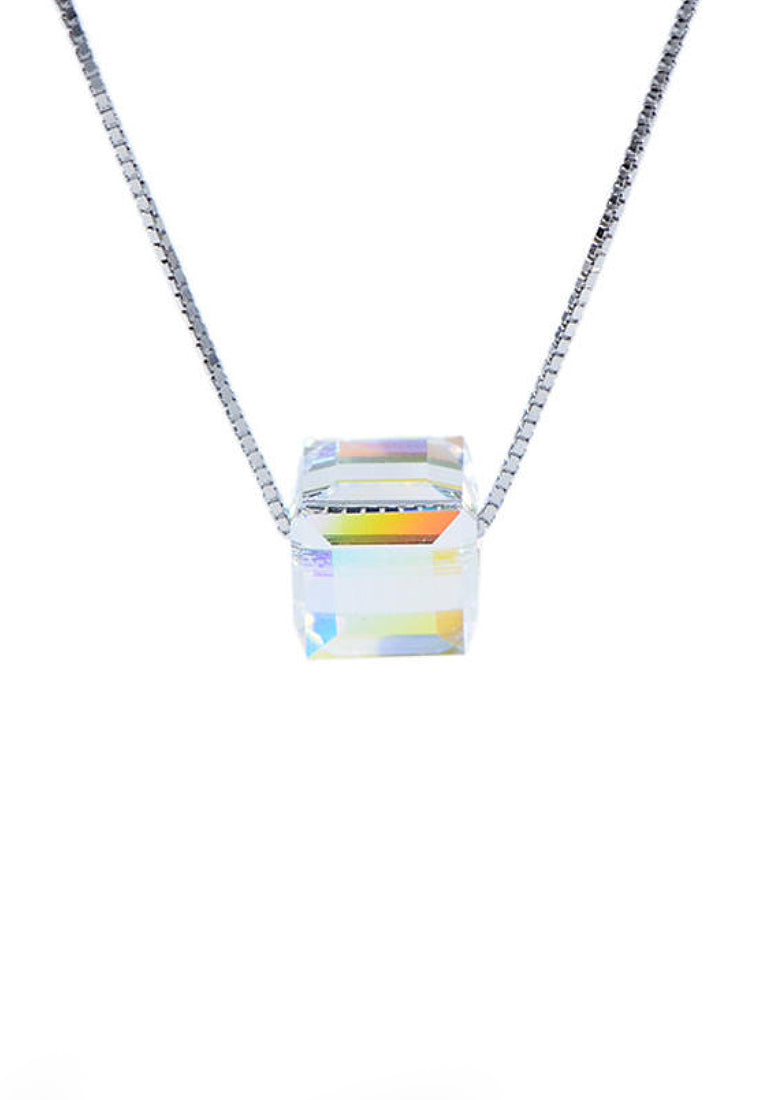 Simple Aurora Square Pendant Necklace