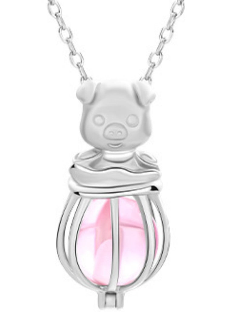 Cute Pig Freshwater Pearl Necklace
