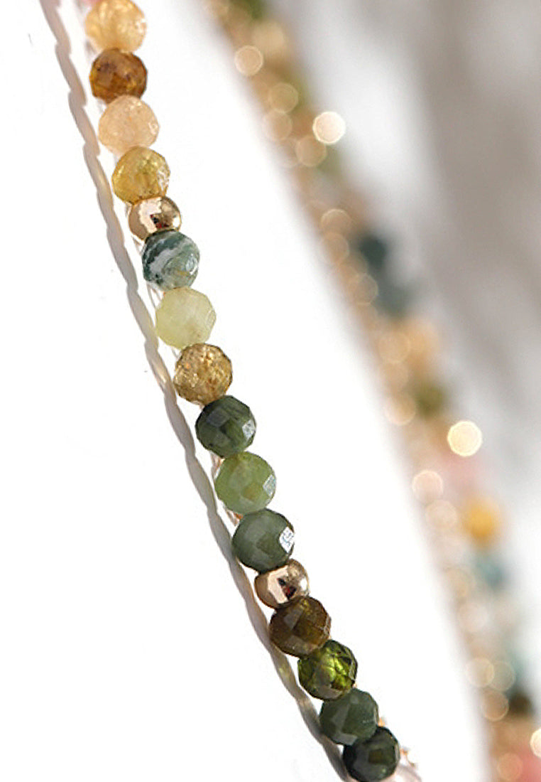 Gradient double -layer electrical stone bracelet