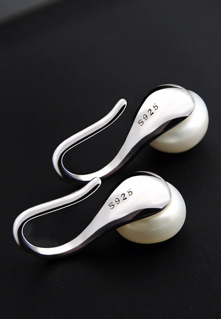 Freshwater shell bead earrings earrings