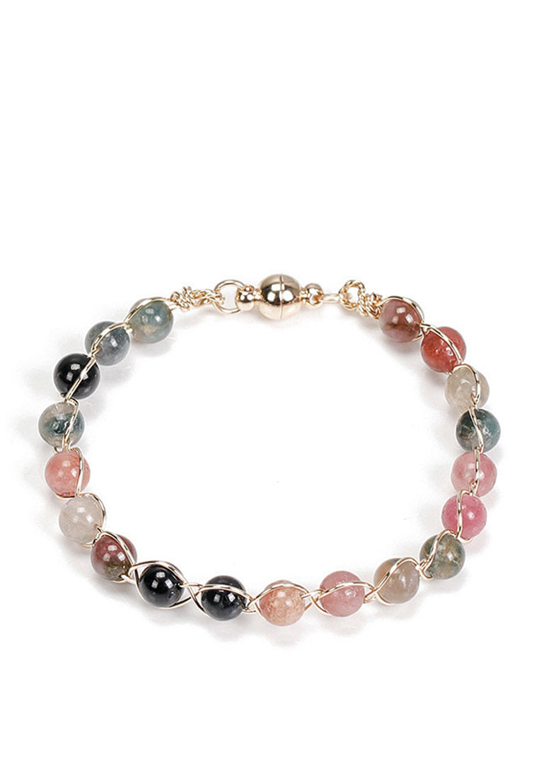 Colorful tourmaline bracelet