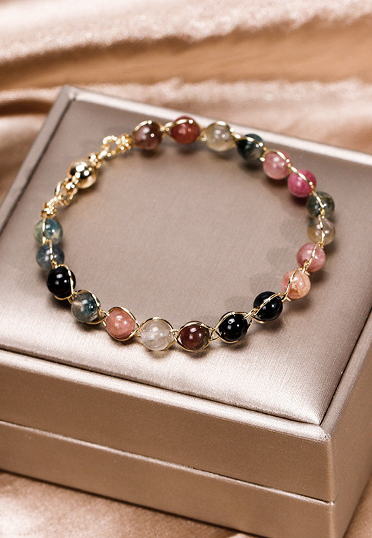 Colorful tourmaline bracelet