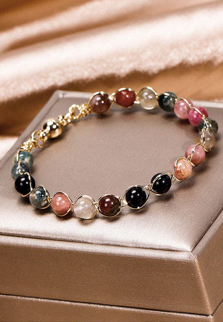 Colorful tourmaline bracelet