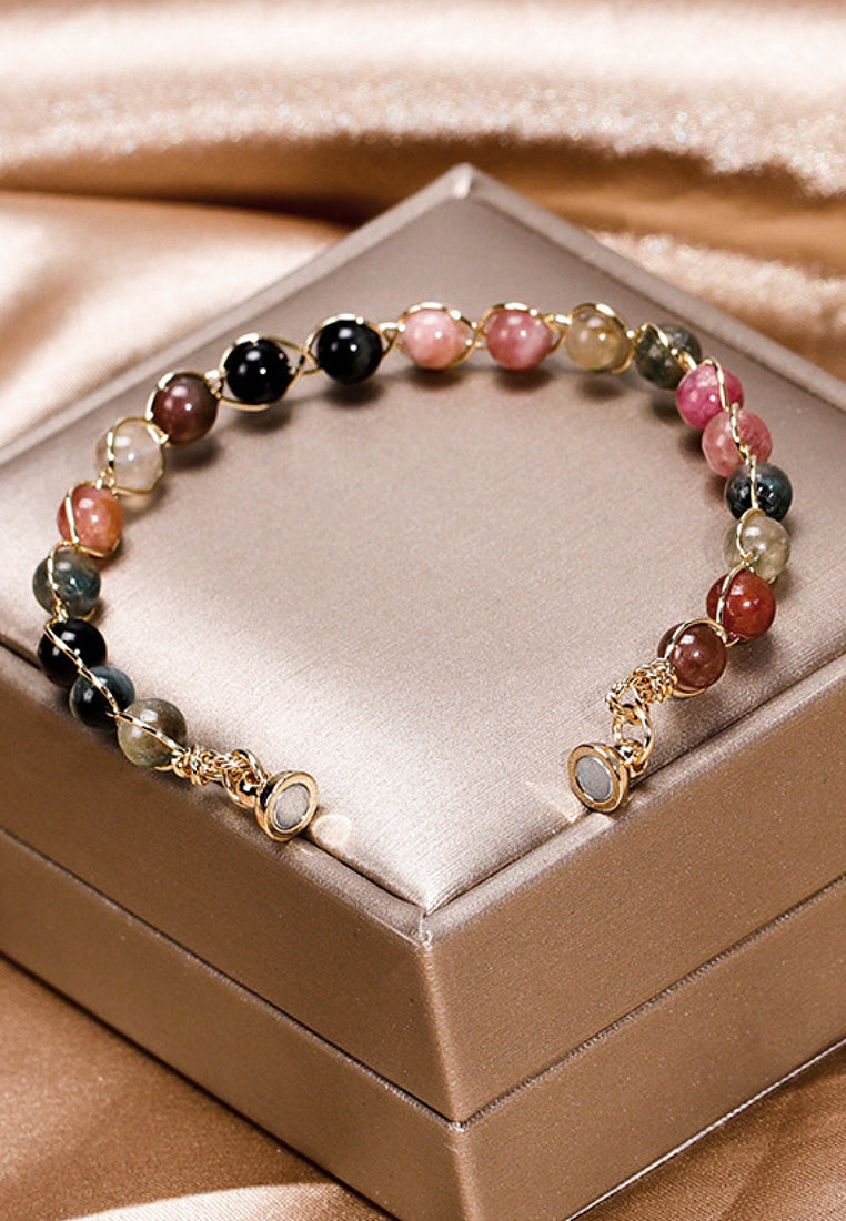 Colorful tourmaline bracelet
