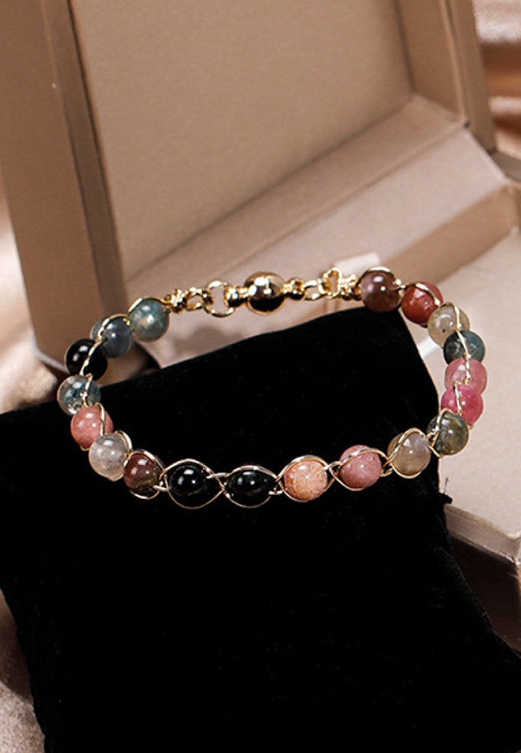Colorful tourmaline bracelet