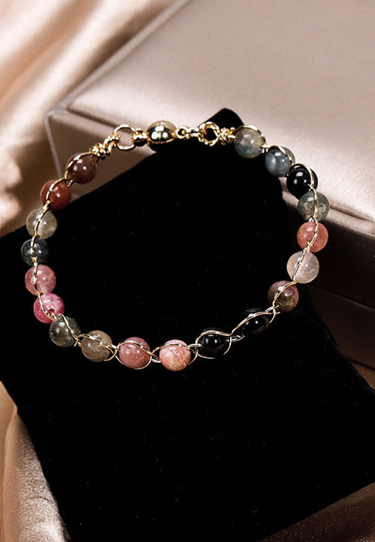 Colorful tourmaline bracelet