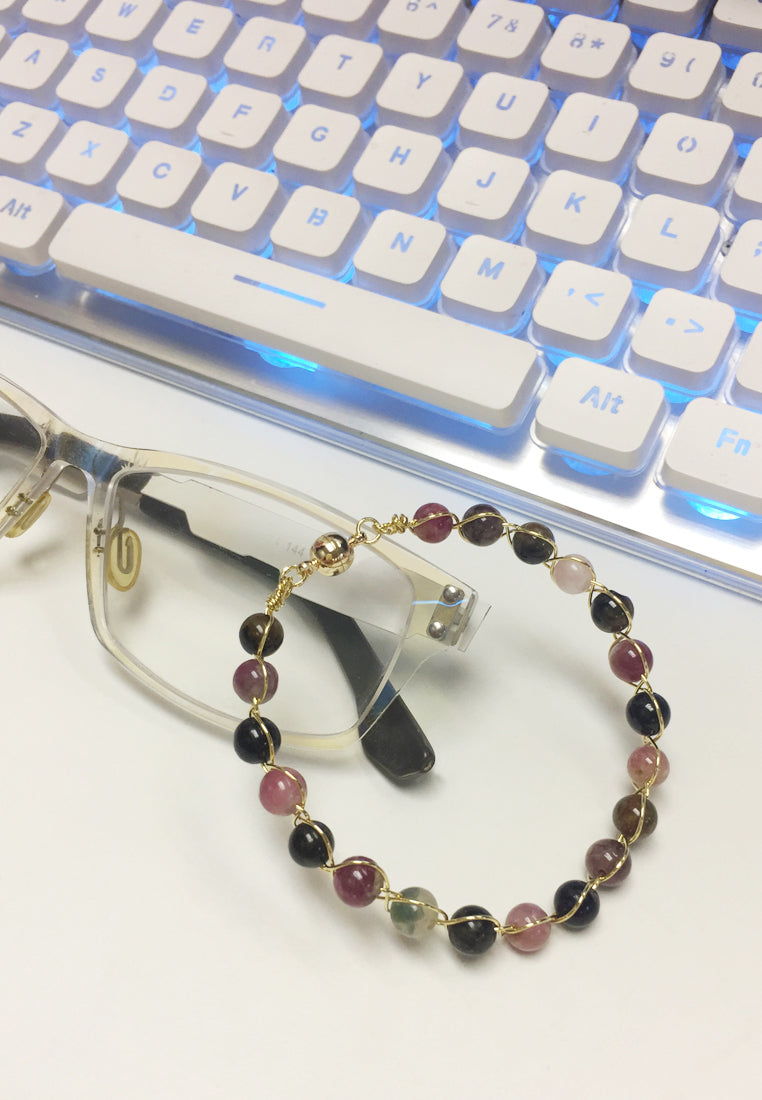 Colorful tourmaline bracelet