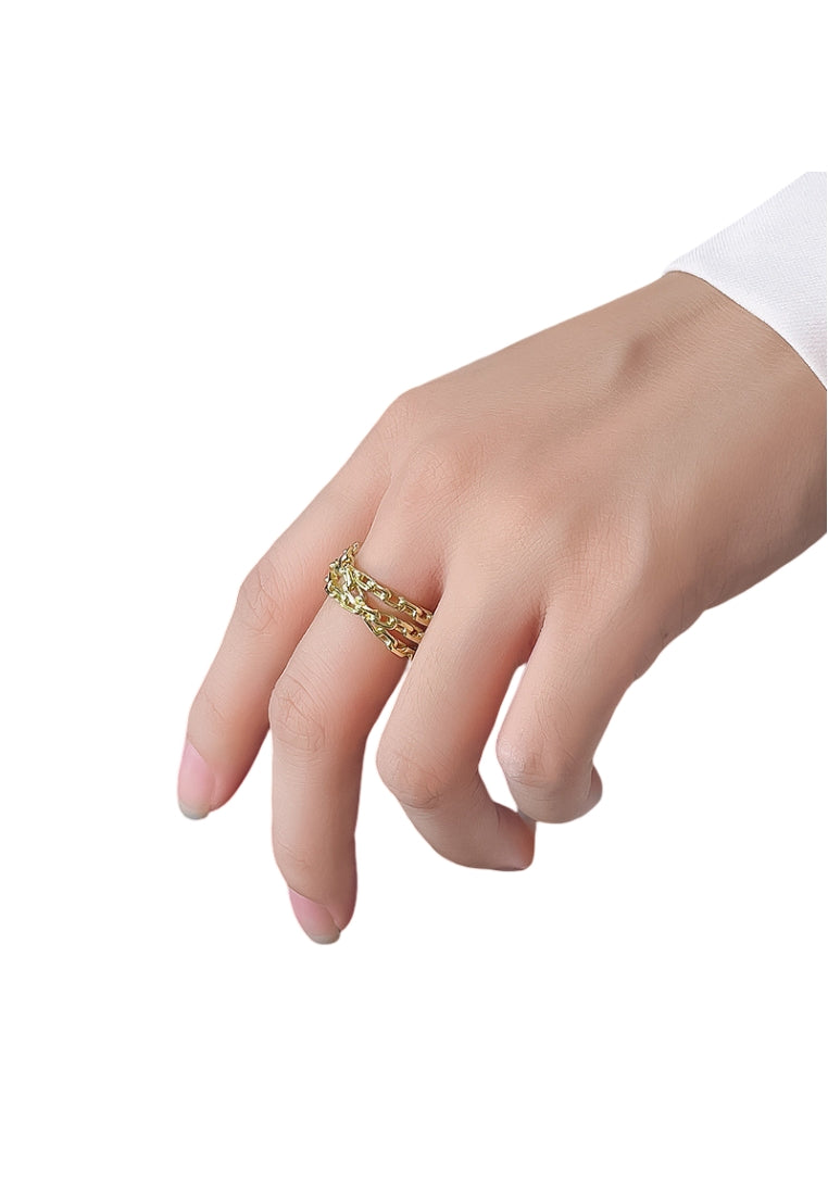 925 Sterling Silver Minimalist Irregular Surface Ring for Women