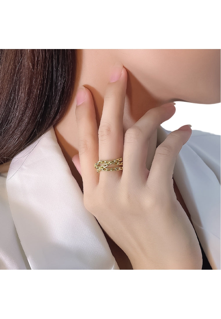 925 Sterling Silver Minimalist Irregular Surface Ring for Women