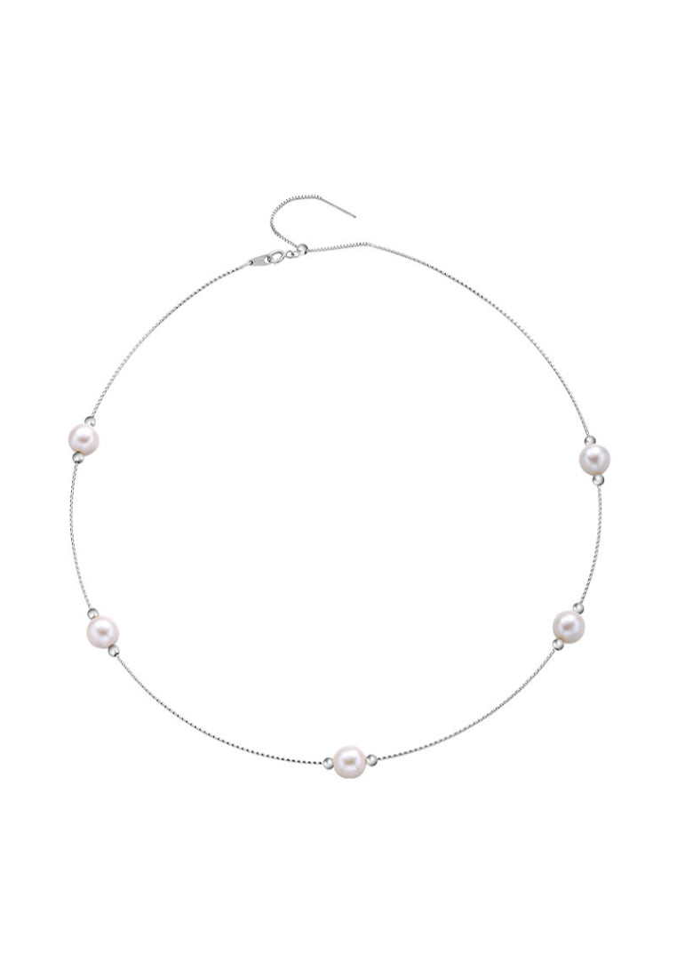 Freshwater Pearl Star Lockbone Chain