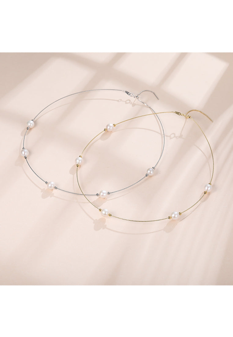 Freshwater Pearl Star Lockbone Chain