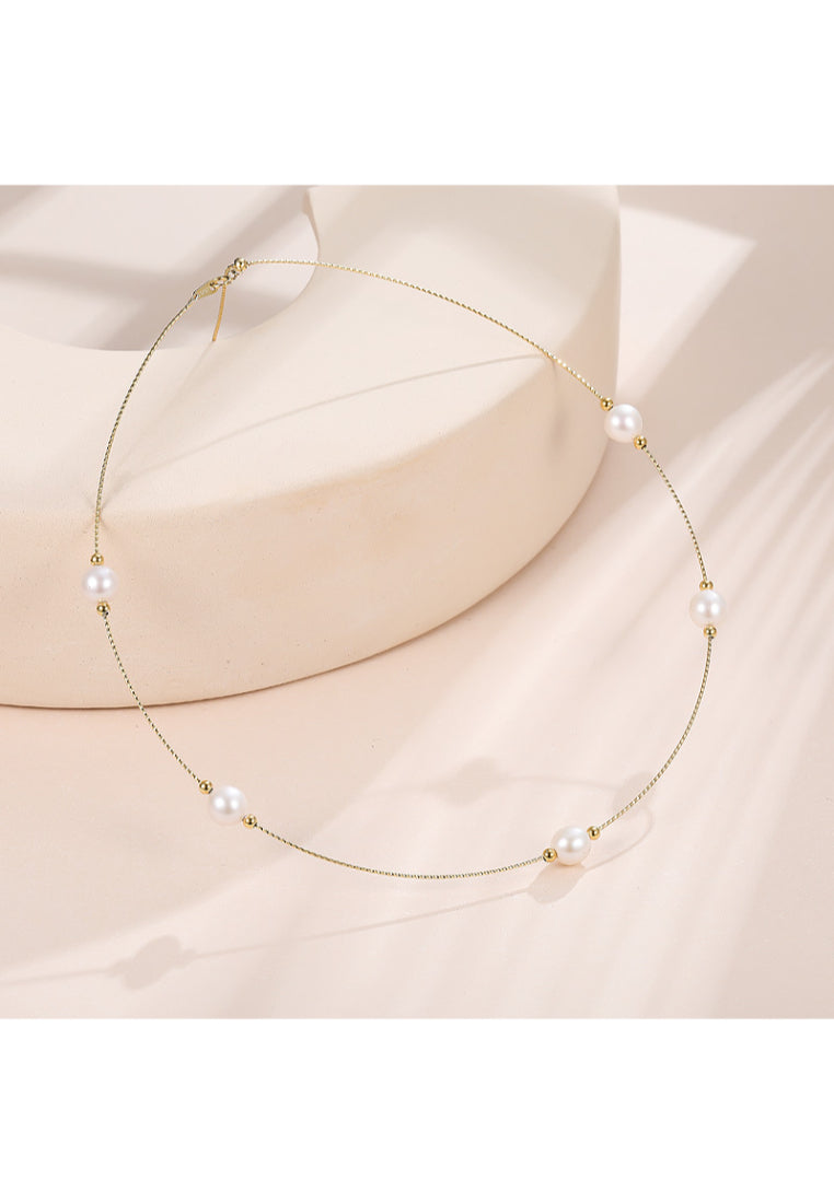 Freshwater Pearl Star Lockbone Chain