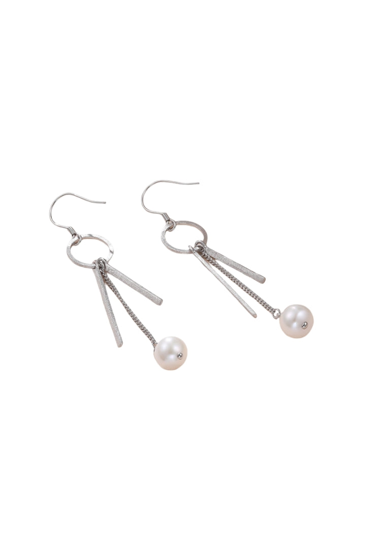 S925 Silver Baroque Earrings for Women with Luxury Geometric Drops and Fashionable Pearl Studs
