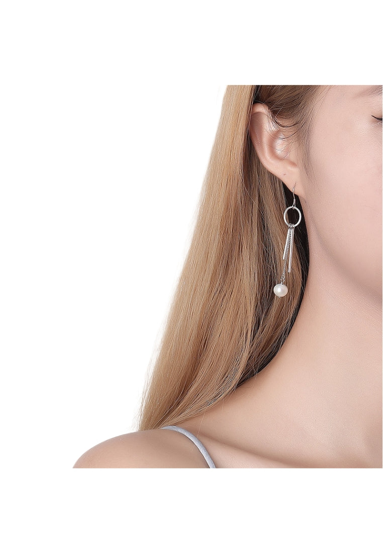 S925 Silver Baroque Earrings for Women with Luxury Geometric Drops and Fashionable Pearl Studs