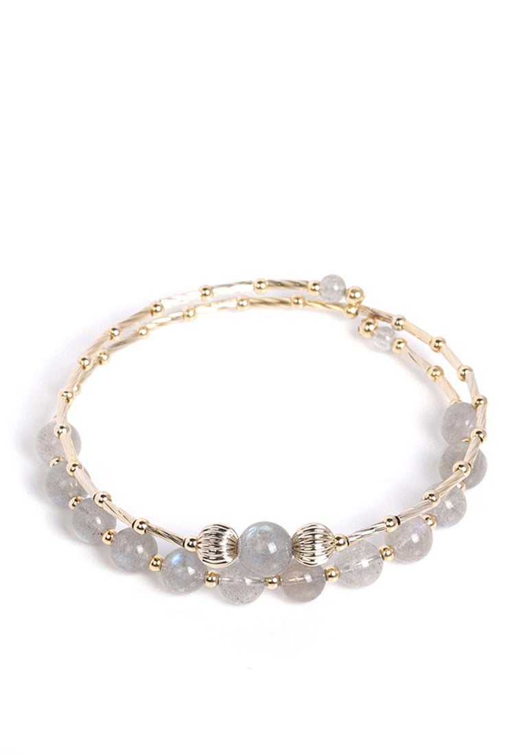 Moonstone double -circle bracelet