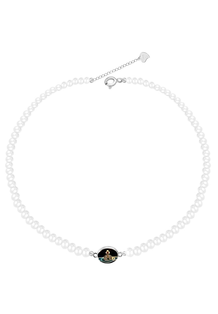 Magnetic Closure Pearl Lockbone Chain