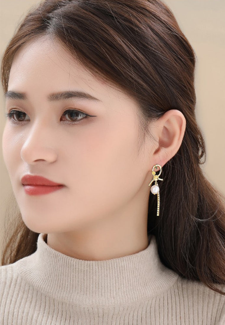 Baroque style freshwater pearl earrings