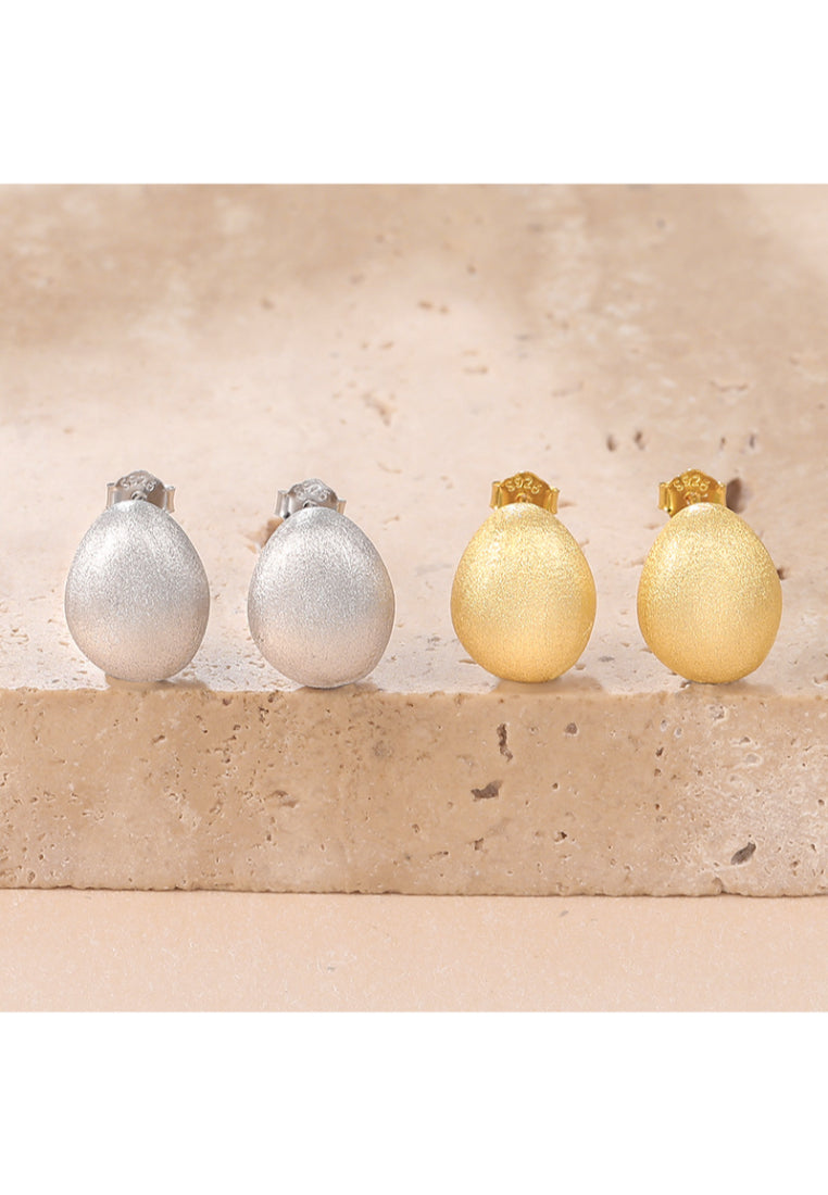 S925 Sterling Silver Matte Dot Stud Earrings, Trendy and Personalized Jewelry for Women