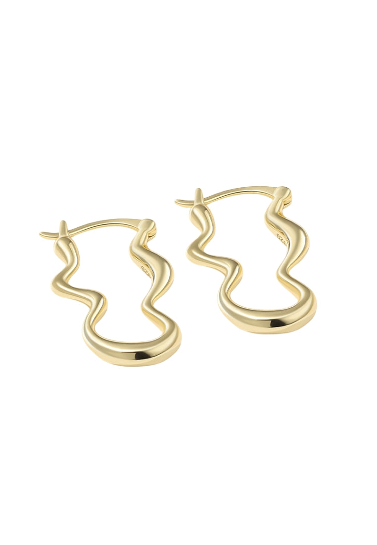 Oval Design Silver Earrings