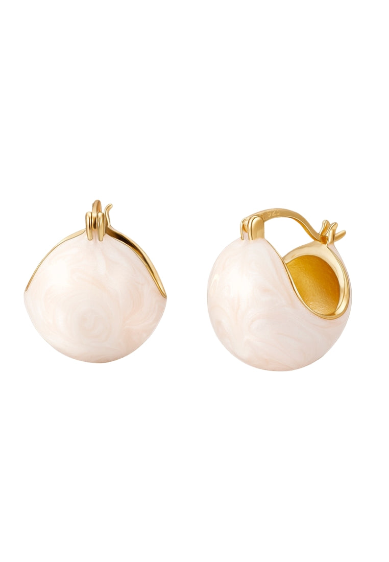 S925 silver enamel drip earrings