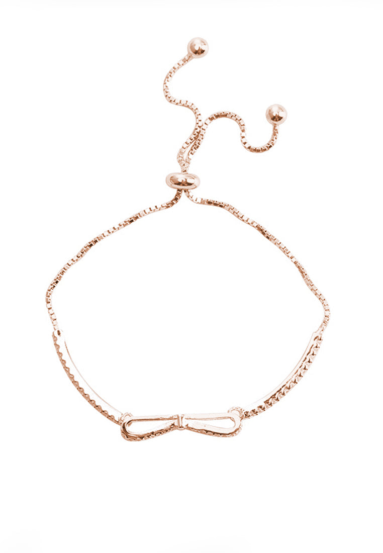 Simple Bow Corner Flash Stone Bracelet