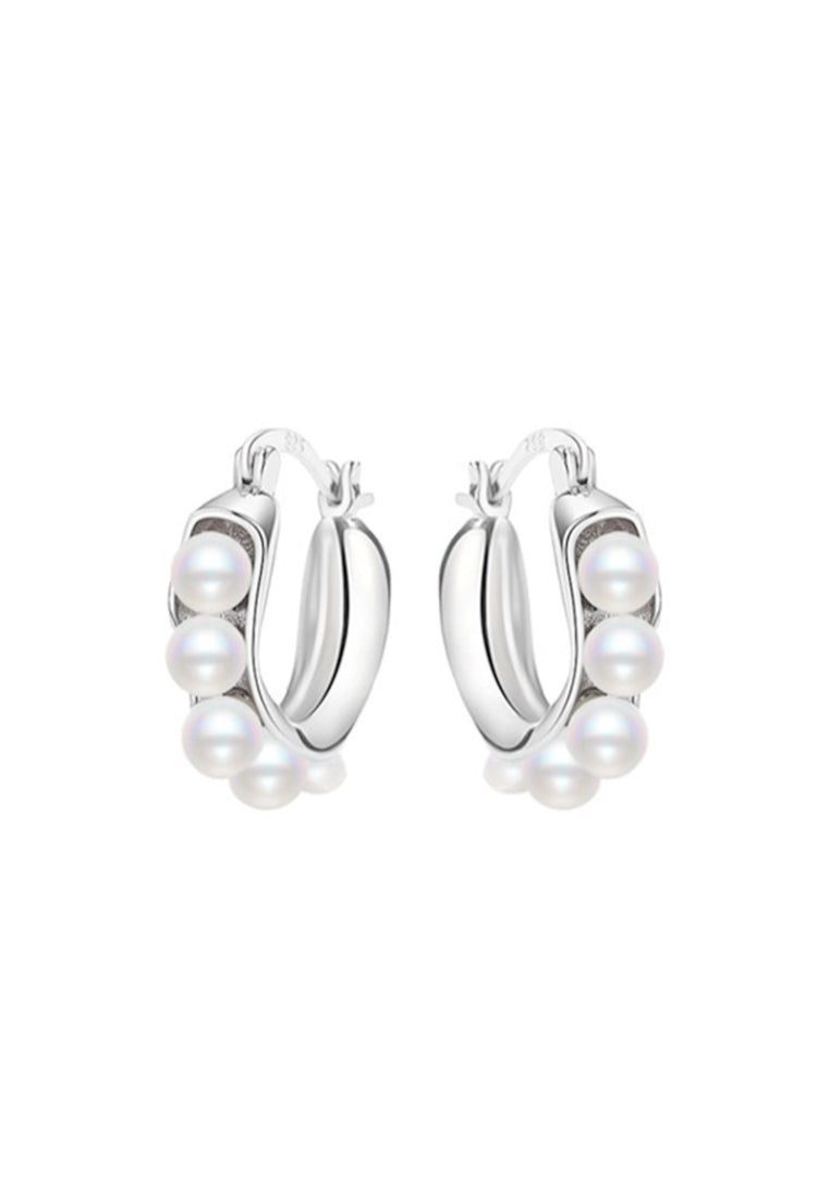 S925 sterling silver earrings for women Ushaped earrings, simple sweet lady temperament versatile earrings