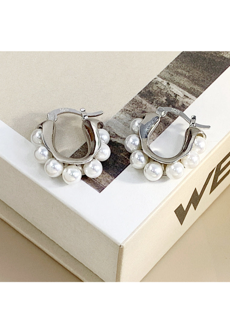 S925 sterling silver earrings for women Ushaped earrings, simple sweet lady temperament versatile earrings