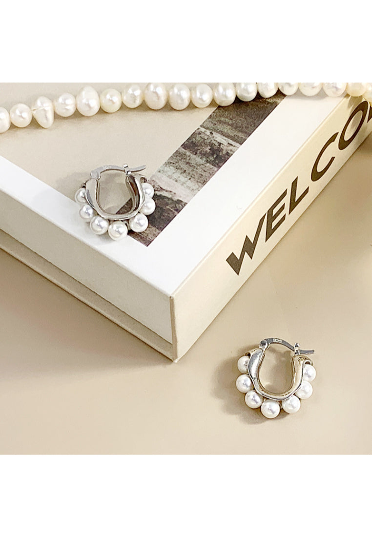 S925 sterling silver earrings for women Ushaped earrings, simple sweet lady temperament versatile earrings