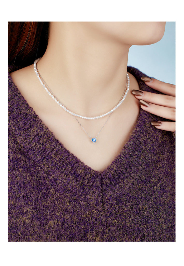 New Arrival Braided Zircon Silver Necklace