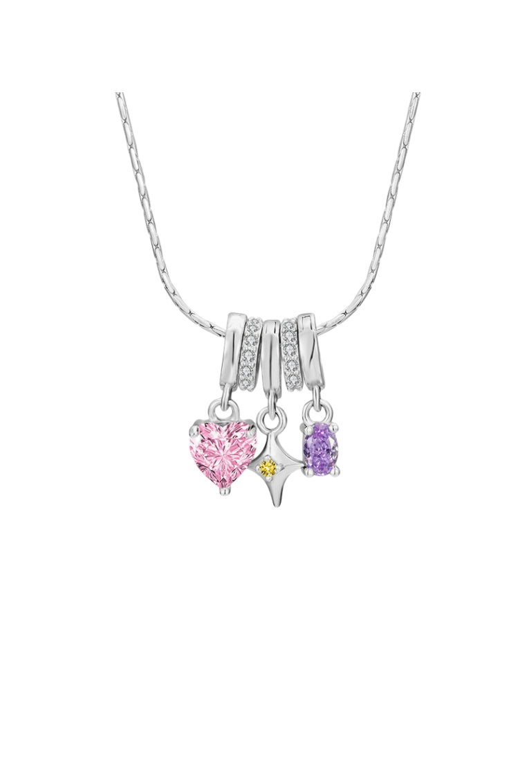 Star? Heart Silver Necklace