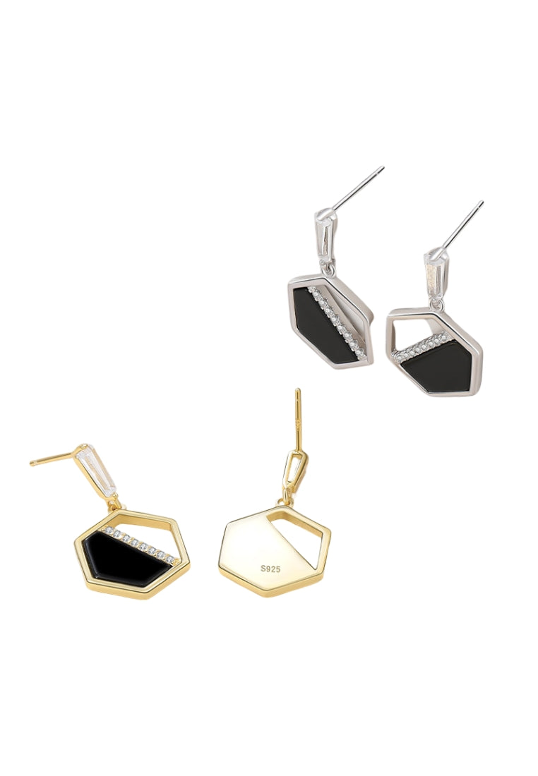 Tassel CShaped Silver Earrings