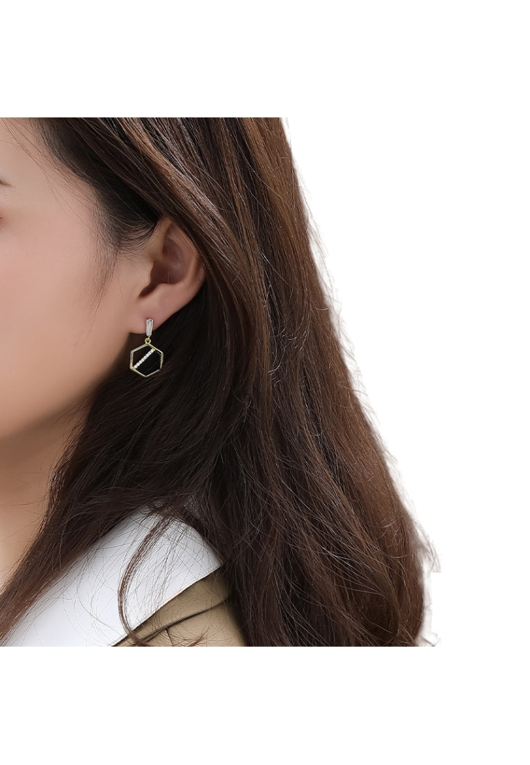 Tassel CShaped Silver Earrings